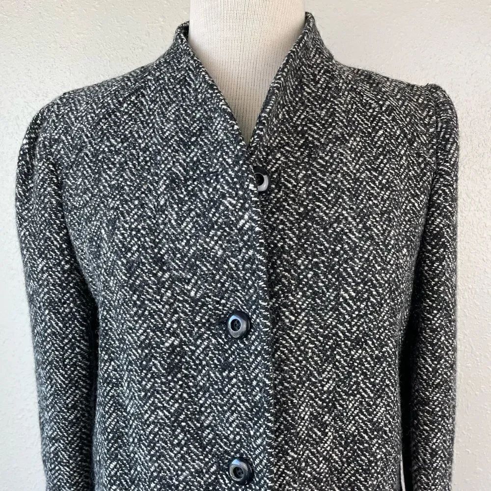 Karen Wool Button Down Jacket Size M EUC - Picture 2 of 9